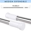 Barra Extensible Ajustable De Aluminio Para Baño, Ropero, Armario. (plateado, 110-200cm)- Home Mercury