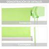 Estor Enrollable Translúcido Liso (90x180 Cm, Verde)
