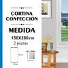 Cortinas Translúcidas Bordadas De Un Visillo Modernas 150x260cm De Efecto Lino (camel) - Home Mercury