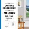 Cortinas De Salón Translúcidas, Modernas Y Elegantes 140x260cm De Efecto Lino (camel) - Home Mercury