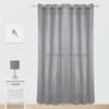 Cortinas Modernas Translucidas 2 Piezas Con Anillos Plateados, 150 X 260 Cm (gris) - Home Mercury