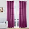 Cortinas Modernas Translucidas 2 Piezas Con Anillos Plateados, 150 X 260 Cm(morado) - Home Mercury