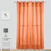 Cortinas Modernas Translucidas 2 Piezas Con Anillos Plateados, 150 X 260 Cm(naranja) - Home Mercury