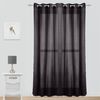 Cortinas Modernas Translucidas 2 Piezas Con Anillos Plateados, 150 X 260 Cm(negro) - Home Mercury