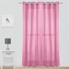 Cortinas Modernas Translucidas 2 Piezas Con Anillos Plateados, 150 X 260 Cm (rosa) - Home Mercury