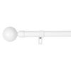 Barra Cortina Forja Universal Extensible, Decorativa (blanco, 70-120cm Bola)-home Mercury