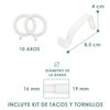 Barra Cortina Forja Universal Extensible, Decorativa (blanco, 70-120cm Bola)-home Mercury