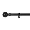 Barra Cortina Forja Universal Extensible, Decorativa (negro, 70-120cm Bola)-home Mercury