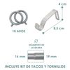 Barra Cortina Forja Universal Extensible, Decorativa  (gris, 70-120cm Bola)-home Mercury