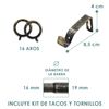 Barra Cortina Forja Universal Extensible, Decorativa (negro+dorado, 120-210cm Bola Rota)-home Mercury