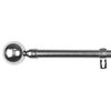 Barra Cortina Forja Universal Extensible,decorativa De Acero (plata, 70-120cm Bola Acero) Home Mercury