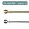 Barra Cortina Forja Universal Extensible,decorativa De Acero (plata, 70-120cm Bola Acero) Home Mercury