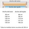 Estor Enrollable Screen Apertura 5%, Para Puertas Y Ventanas (90x200cm, Beige)- Aitsse