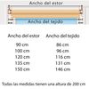 Estor Enrollable Screen Apertura 5%, Para Puertas Y Ventanas (135x200cm, Blanco)-home Mercury