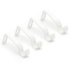 Pack 4 Soportes De Barra De Cortina Para Barra De Ø 16-20mm (metal Blanco,4)- Home Mercury