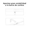 Pack 4 Soportes De Barra De Cortina Para Barra De Ø 16-20mm (metal Blanco,4)- Home Mercury