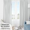 Pack 4 Soportes De Barra De Cortina Para Barra De Ø 16-20mm (metal Blanco,4)- Home Mercury