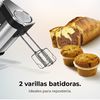 Batidora De Varillas Powertwist 500 Full Steel. 500 W, 5 Velocidades Más Función Turbo, 3 Accesorios: Varilla De Globo, Varillas Batidoras Y Garfios Amasadores, Diseño Ergonómico