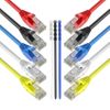 Max Connection Pack 10 Cables Ethernet Cat6 Rj45 24awg 0.5m + 15 Bridas (10 Cables, Frecuencia Hasta 500 Mhz, Pvc, Tamaño 0.5m) - Multicolor