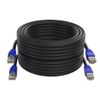Max Connection Pack 2 Cables Ethernet Cat6 Rj45 26awg Exteriores 5m + 15 Bridas (2 Cables, Frecuencia Hasta 500 Mhz, Doble Capa Pvc, Tamaño 5m) - Negro