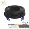 Max Connection Cable Ethernet Cat6 Rj45 26awg Exteriores 12m + 15 Bridas (exteriores, Frecuencia Hasta 500 Mhz, Doble Capa Pvc, Gran Tamaño 12m) - Negro