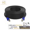 Max Connection Cable Ethernet Cat6 Rj45 26awg Exteriores 15m + 15 Bridas (exteriores, Frecuencia Hasta 500 Mhz, Doble Capa Pvc, Gran Tamaño 15m) - Negro