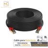 Max Connection Cable Ethernet Cat7 Rj45 26awg Exteriores 15m + 15 Bridas (exteriores, Frecuencia Hasta 1000 Mhz, Doble Capa Alumino + Pvc, Gran Tamaño 15m) - Negro