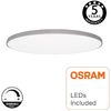 Plafón Led Techo Plateado Circular Regulable 24w Osram Chip Luz Natural 4000k