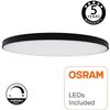 Plafón Led Techo Negro Circular Regulable 24w Osram Chip Luz Natural 4000k