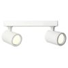 Lámparas Techo 2 Focos Led Blanco Ajustable/rotatorio 12w Luz Blanca 6000k