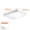 Lámpara Empotrable 225mm Placa Cuadrada 20w 2200lm Downlight Techo Osram - 6000k