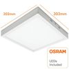 Plafón Techo Led Cuadrado 30w 3000lm Lámpara Superficie Osram - Luz Fría 6000k