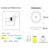 Plafón Led Techo Sensor De Movimiento Osram Chip Circular 24w Ø22’5cm Cct