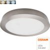 Plafón Superficie Circular Ø170mm 15w Osram, Lámpara Techo Marco Plata, Cct 3000k 4000k 6000k