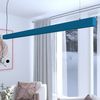 Lámpara Lineal Techo Colgante Azul 1.5 Metros 6000k Luz Fría Altura Regulable