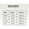 Lámpara Lineal Techo Colgante Amarillo 0,5 M - Luz Cálida 2700k - Altura Regulable