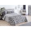 Colcha Bouti Estampada Para Invierno Con Relleno Llanes Gris Para Cama De 160 Cm