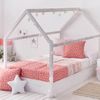 Edredón Ajustable Cenefas Rosa Para Cama De 90 Cm