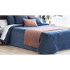 Edredon Conforter Velvet Liso Aterciopelado Azul Para Cama De 90 Cm