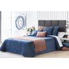 Edredon Conforter Velvet Liso Aterciopelado Azul Para Cama De 90 Cm