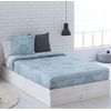 Edredón Ajustable Emoji Azul Para Cama De 90 Cm