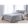 Bouti Jacquard Granada Gris De Diseño Colcha Acolchada Con Relleno De 100 Gr Para Cama De 135 Cm