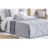 Edredón Conforter Jacquard Luarca Gris Para Cama De 90 Cm