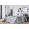 Colcha Bouti Jacquard Para Invierno Con Relleno Cerler Gris Para Cama De 105 Cm