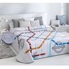 Edredón Estampado Metro Con Reverso Sherpa Para Cama De 135 Cm