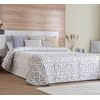 Colcha Bouti Estampada Para Invierno Con Relleno Lleida Beige Para Cama De 150 Cm