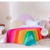 Edredon Estampado Infantil Colores Con Reverso Sherpa Para Cama De 105 Cm