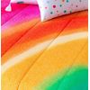 Edredon Estampado Infantil Colores Con Reverso Sherpa Para Cama De 105 Cm