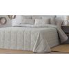 Colcha Bouti Jacquard Para Invierno Con Relleno Somo Beige Para Cama De 90 Cm