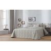 Colcha Bouti Jacquard Para Invierno Con Relleno Somo Beige Para Cama De 90 Cm